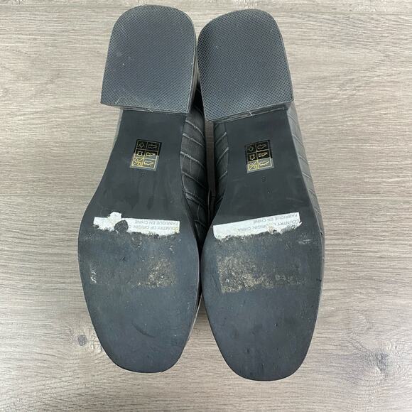 Jeffrey Campbell Black Croc Student Platform Horsebit Loafer Sz.8 - Picture 10 of 12